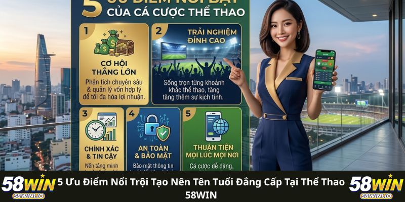 5 ưu điểm nổi trội tạo nên tên tuổi đẳng cấp tại thể thao 58WIN