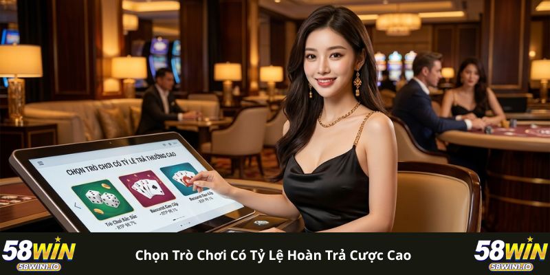 Khuyến Mãi 100% Lần Nạp Đầu Tiên Nhận Ngay 5.888.000 VNĐ 4 Chọn trò chơi có tỷ lệ hoàn trả cược cao