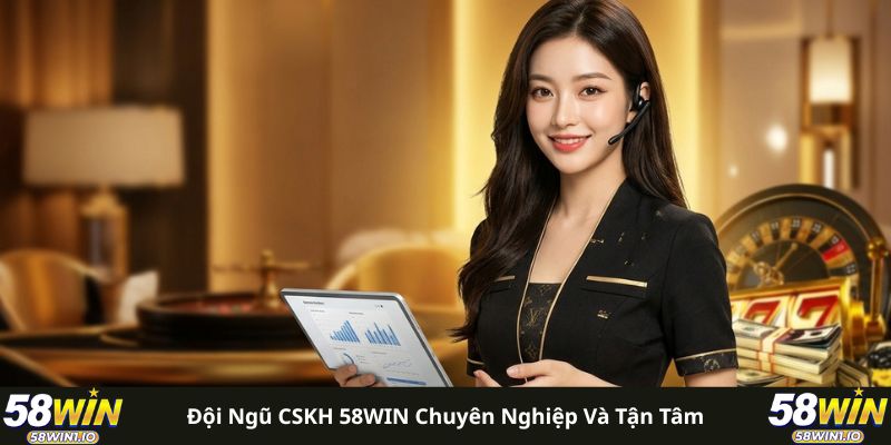 58win - Top 1 nhà cái uy tín 2026 15 Đội ngũ CSKH 58WIN chuyên nghiệp và tận tâm