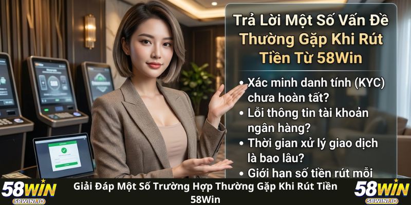 Rút Tiền 58WIN - Hướng Dẫn Cách Làm Nhanh Chóng, Dễ Dàng 3 Giải đáp một số trường hợp thường gặp khi rút tiền 58WIN