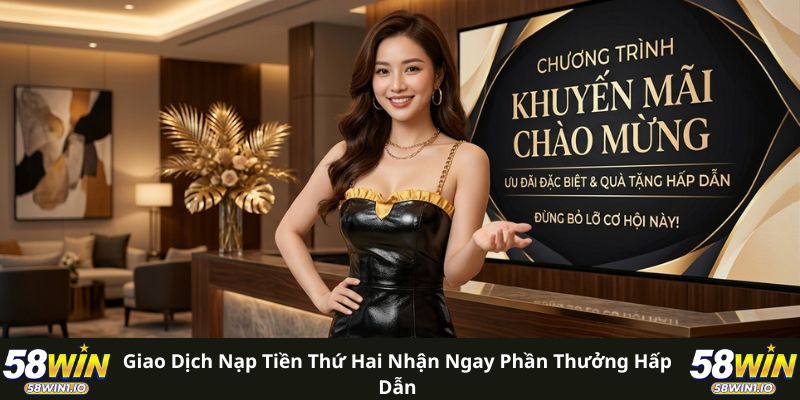 Khuyến Mãi Chào Mừng Thành Viên Mới - Nhận 58 Triệu Dễ Dàng 4 Giao dịch nạp tiền thứ hai nhận ngay phần thưởng hấp dẫn