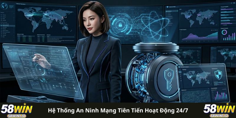 58win - Top 1 nhà cái uy tín 2026 13 Hệ thống an ninh mạng tiên tiến hoạt động 24/7
