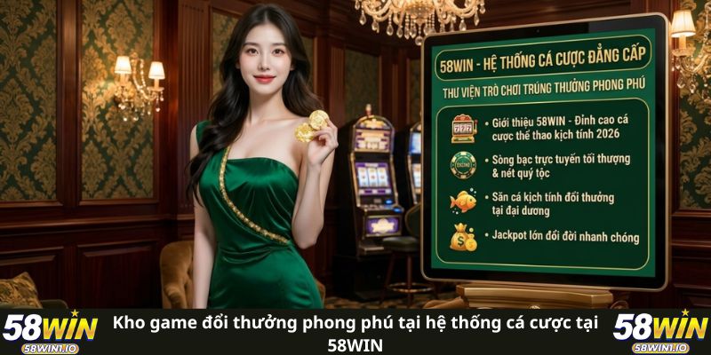 Giới Thiệu 58WIN: Khám Phá 4 Sảnh Cược Xanh Chín Đẳng Cấp 2 Kho game đổi thưởng phong phú tại hệ thống cá cược tại 58WIN