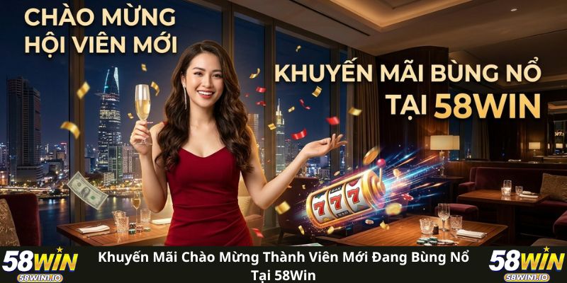 Khuyến Mãi Chào Mừng Thành Viên Mới - Nhận 58 Triệu Dễ Dàng 2 Khuyến mãi chào mừng thành viên mới đang bùng nổ tại 58WIN