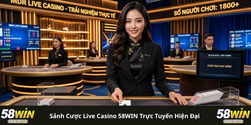 Live Casino 58WIN hợp tác nhà phát hành uy tín hàng đầu 