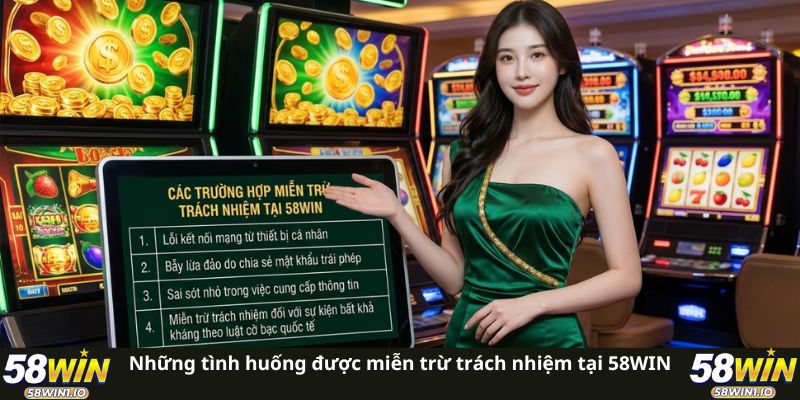 Miễn Trừ Trách Nhiệm 58WIN: 4 Tình Huống Bị Từ Chối Đền Bù! 3 Nhân viên chăm sóc khách hàng hỗ trợ giải đáp thắc mắc 24/7