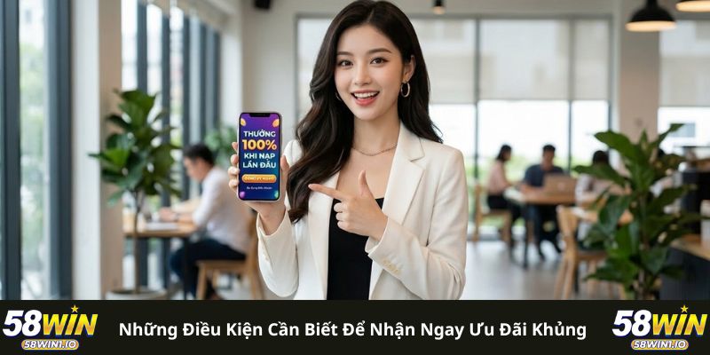 Khuyến Mãi 100% Lần Nạp Đầu Tiên Nhận Ngay 5.888.000 VNĐ 3 Những điều kiện cần biết để nhận ngay ưu đãi khủng