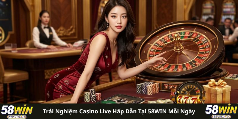 58win - Top 1 nhà cái uy tín 2026 16 Trải nghiệm Casino live hấp dẫn tại 58WIN mỗi ngày